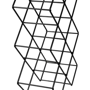 Portabottiglie da Tavolo 'Apremont' Cantinetta Autoportante per 8 Bottiglie di Vino Supporto in Metallo - Nero [en.casa] 