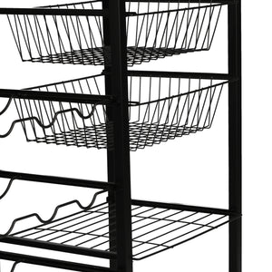 Carrello da servizio Rønnede Metallo Nero [en.casa]