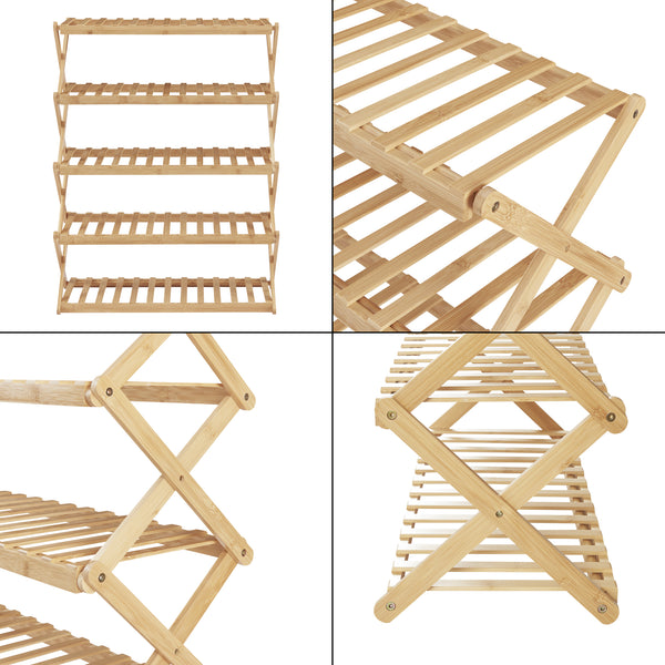 Scaffale pieghevole per scarpe Fitzbek [en.casa]