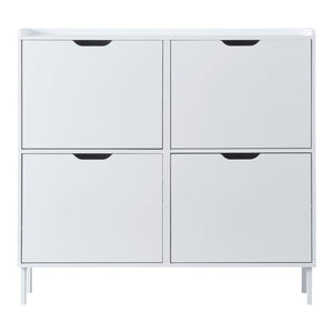 Scarpiere Kehmstedt 91x100x19cm Bianco [en.casa]