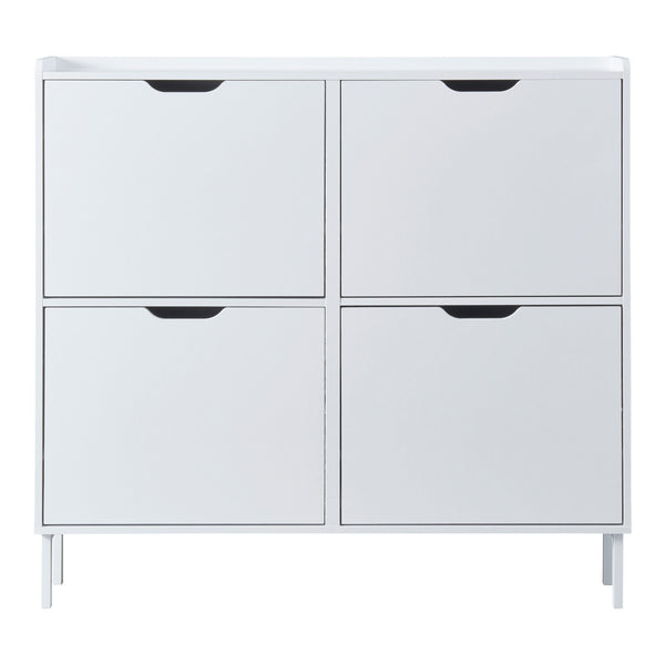 Scarpiere Kehmstedt 91x100x19cm Bianco [en.casa]