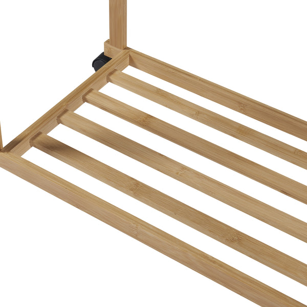 Appendiabiti su ruote Ilmajok in bambù [en.casa]