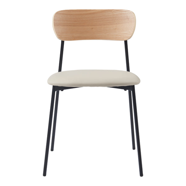 Sedia da pranzo Jyväskylä set da 2 78x45x48 cm Beige [en.casa]