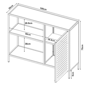 Scaffale armadio Viitasaari Metallo Nero [en.casa]