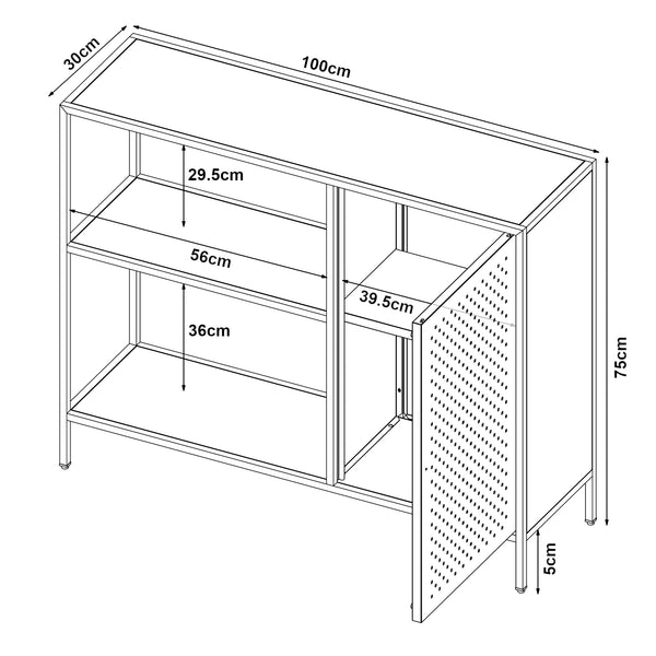 Scaffale armadio Viitasaari Metallo Nero [en.casa]