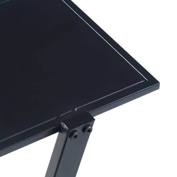 Scaffale a colonna Rollag 72x40x25cm in metallo nero [en.casa]