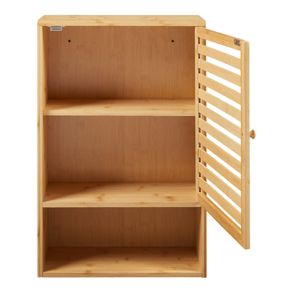 Armadietto da Parete per Bagno Gjesdal in Bambù Naturale 60x40x 20 cm [en.casa]