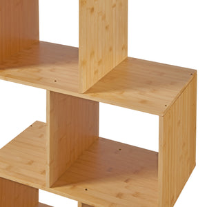 Libreria Gullspång in Bambù Naturale con 4 Scomparti 130x55x30 cm [en.casa]