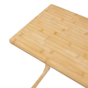 Tavolo da Divano Hægebostad a Forma di C 65 x 60 x 40 cm Bambù Naturale [en.casa]