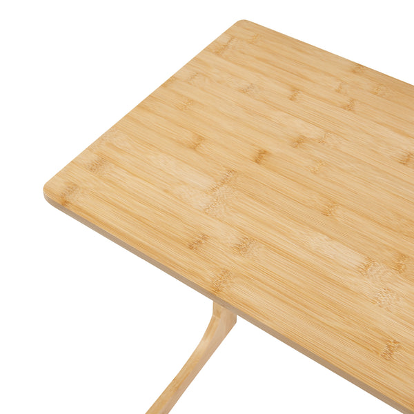 Tavolo da Divano Hægebostad a Forma di C 65 x 60 x 40 cm Bambù Naturale [en.casa]