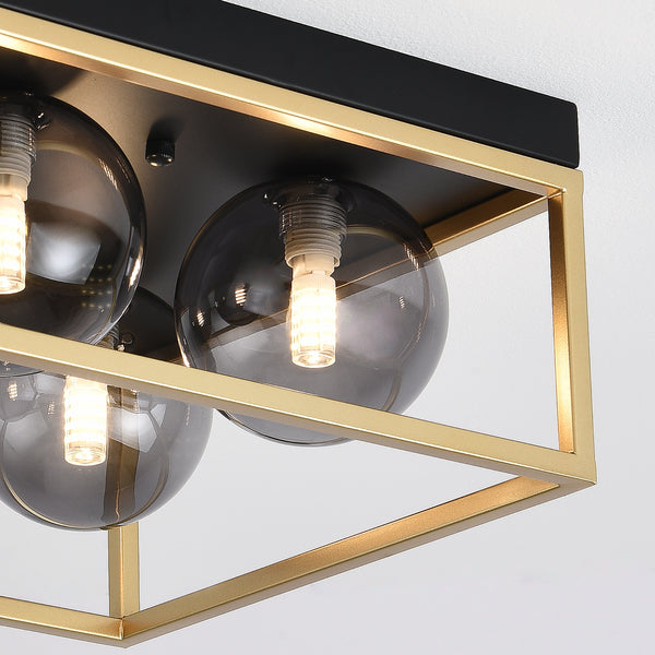 Lampada da soffitto Widnes Nero / Color oro [lux.pro]