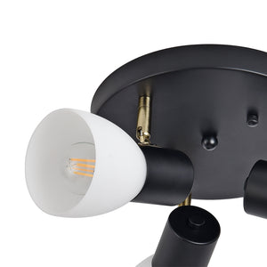 Plafoniera Abbey Nero / Bianco [lux.pro]