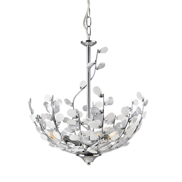 Lampadario Ampthill con Cristalli Artificiali Altezza 124 cm - Colore Cromo lux.pro