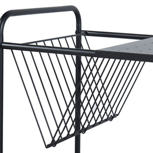 Carrello da servizio Austrheim 73x50x33cm Nero [en.casa]