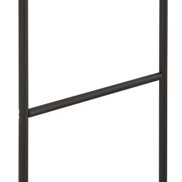 Scaletta portasciugamani Bodø acciaio 176x38 cm nero [en.casa]