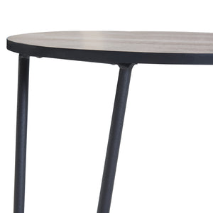 Tavolino laterale Ylöjärvi con 2 ripiani Nero/effetto quercia [en.casa]