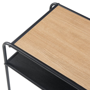 Tavolino Krødsherad 55x51x36cm Nero/Quercia [en.casa]