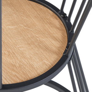 Tavolino Fossbergom Nero/effetto quercia [en.casa]