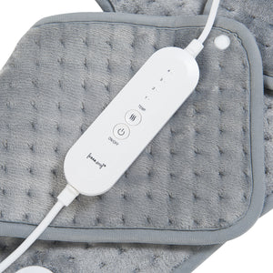 Cuscino riscaldante elettrico Borrello 100W 65x45cm Grigio [en.casa]