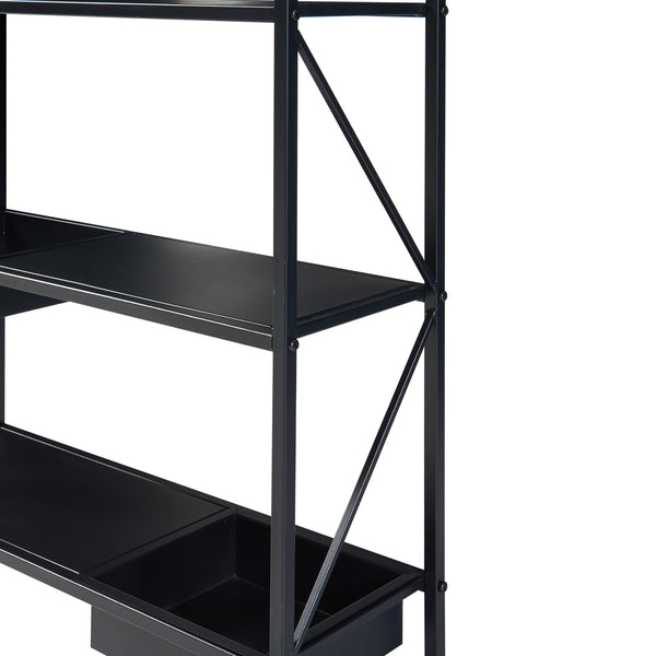 Scaffale Portapiante Berkelland a 3 Livelli - Metallo Nero [en.casa] 