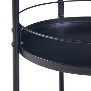 Carrello da servizio Munkedal Metallo Nero [en.casa]