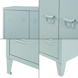 Armadio metallico Oripää - 110x75x33cm - Grigio-blu