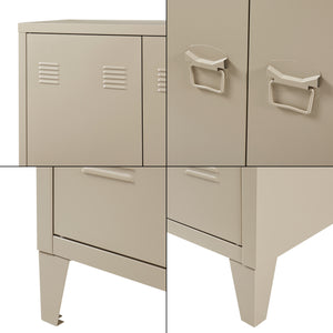 Armadietto da Ufficio Oripää in Acciaio 110 x 75 x 33 cm color Cammello [en.casa] 