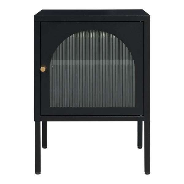 Comodino Karlskrona 60x42,5x40 cm Nero, opaco [en.casa]