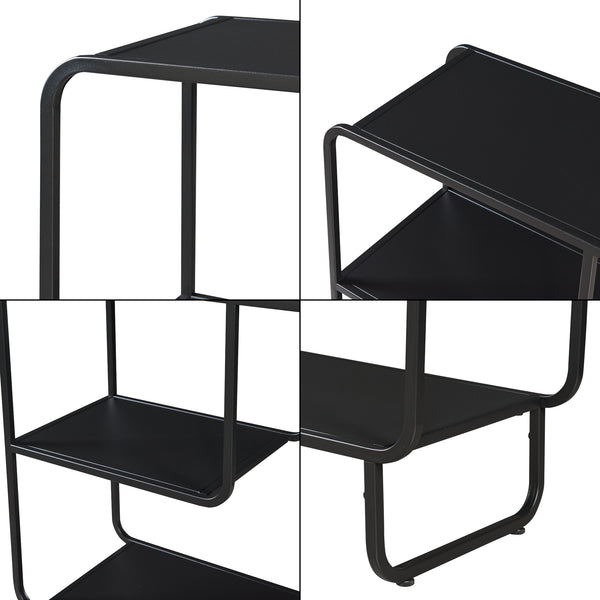 Consolle Færder Metallo 92x33x81 cm Nero [en.casa]