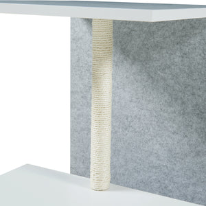 Tavolino con colonna tiragraffi Masfjorden Bianco [en.casa]