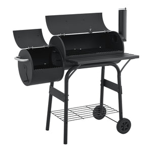Carrello barbecue Arielli 115x110x64cm Nero [casa.pro]