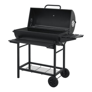 Carrello da barbecue Armento 95x108x61cm Nero [casa.pro]