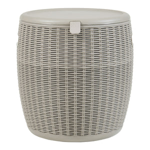 Sgabello con frigo Avetrana 44xØ40 cm Marrone chiaro [casa.pro]