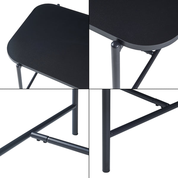 Tavolino da salotto Samnanger 110x50x45cm Nero [en.casa]