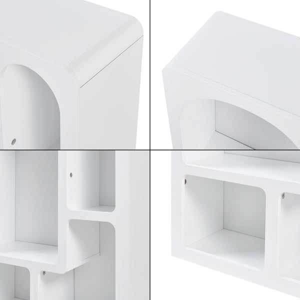 Scaffale da terra Vågå 80x60x24 cm Bianco [en.casa]