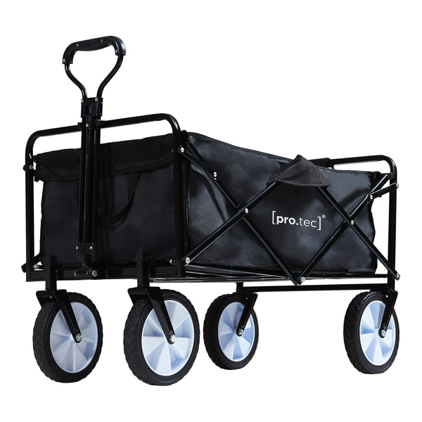 Carrello di Trasporto a Mano Stenlille Vagone Pieghevole da Spiaggia - Nero pro.tec