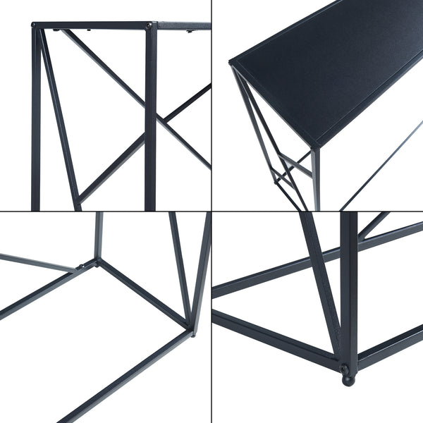 Tavolo a Consolle Rättvik 120 x 30 x 80 cm - Nero [en.casa]