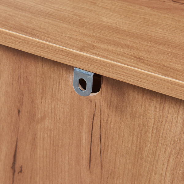 Comodino Varkaus 55x43x40cm effetto quercia [en.casa]