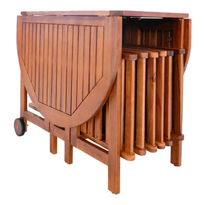 Set da Pranzo per Esterno Acerenza in Legno di Acacia Certificato FSC® [en.casa] 