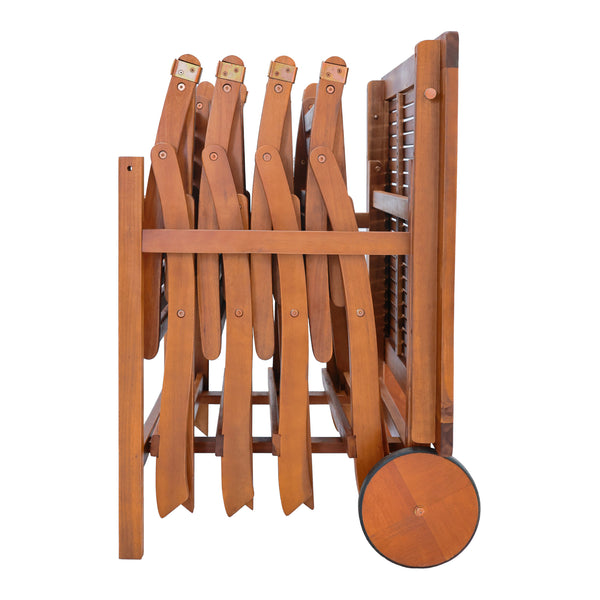 Set di mobili da giardino Ancarano 5 pz. Legno di acacia certificato FSC® [en.casa]