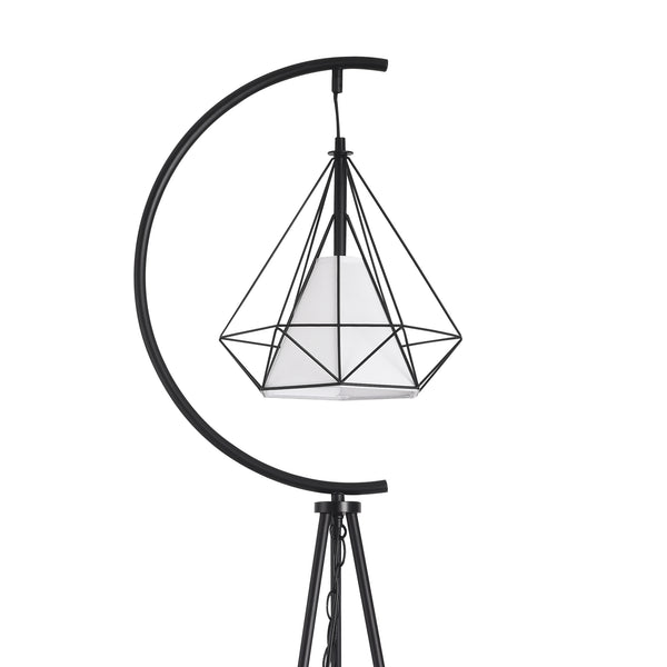 Lampada da terra Austell Metallo 171cm Nero/Bianco [lux.pro]