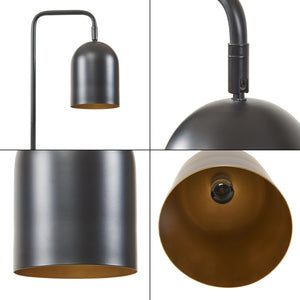 Lampada da terra Barnard Metallo 159 cm Nero [lux.pro]