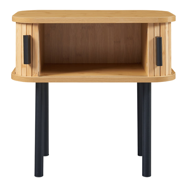 Tavolino laterale Tvedestrand 48x30x45 cm Colore legno/Nero [en.casa]