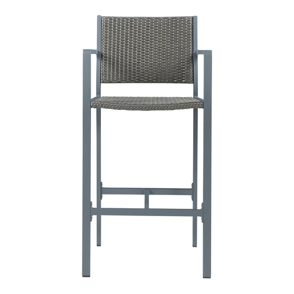 Sgabello da esterno set da 2 Avise alluminio grigio scuro [casa.pro]