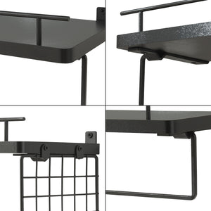 Mensola da parete Vik set da 2 nero [en.casa]