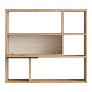 Scaffale da Parete Kvænangen 90 x 22 x 81 cm Effetto Rovere / Rattan [en.casa] 