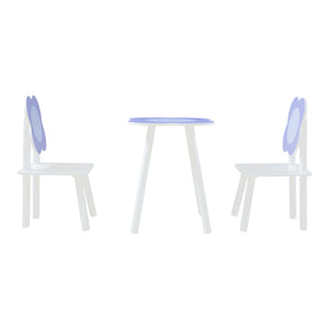 Set da bambini Simrishamn con design floreale Bianco/Lilla [en.casa]