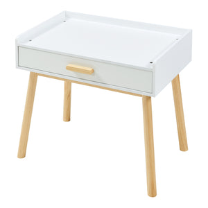 Scrivania per bambini con sedia Skjervøy legno/bianco [en.casa]