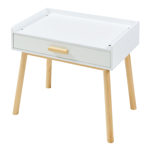 Scrivania per bambini con sedia Skjervøy legno/bianco [en.casa]
