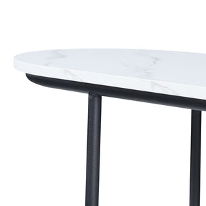 Consolle Nordfron 120x40x75 cm Marmo, bianco [en.casa]